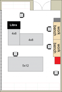 Map of KEB 2135, showing location of Libra laser system