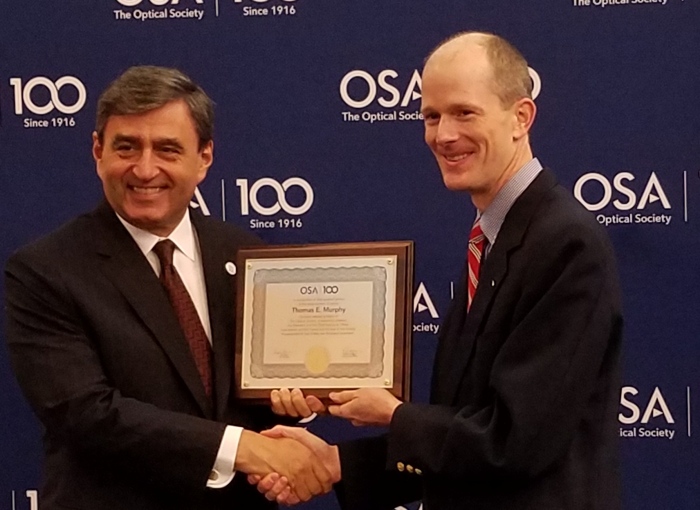 Read more about the article Prof. Murphy elected Fellow of the Optical Society of America